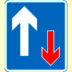 Which sign indicates that you have priority over oncoming vehicles?