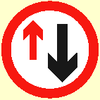 Which sign indicates that you have priority over oncoming vehicles?