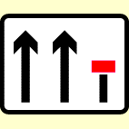 Which sign alerts you that you are approaching a 'no through road'?