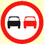 Which sign indicates that motor vehicles are not allowed?