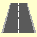 Which diagram represents a hazard warning line?