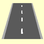 Which diagram represents a hazard warning line?