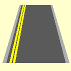 Which diagram represents a hazard warning line?