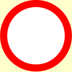 What shape is used for a 'give way' sign?