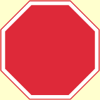 What shape is used for a 'give way' sign?