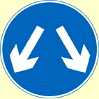 Which sign represent turn left ahead ?